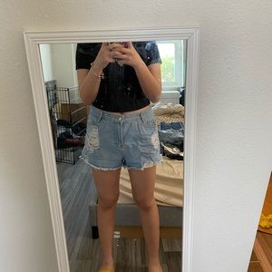 Denim shorts